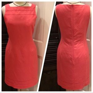 🌺🌷CORAL PINK JONES NEW YORK SHEATH DRESS🌷🌺